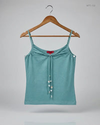 NICOLE CADINE (WTT-132) Cyan Womens Tank Top