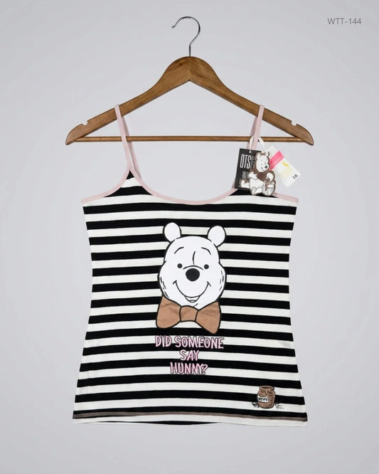 Secondhand Branded Womens Tank Top by Primark, Black & White Cotton fabric, Premium Plus condition, for Womens - Online Thrift Shop Islamabad Pakistan