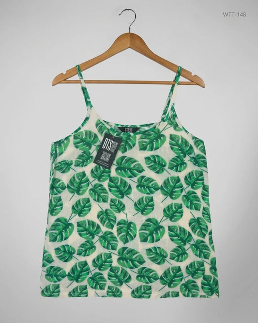 Womens Tank Top | VERO MODA | Preloved Branded | Green Cotton | Premium | OTS Thrift Store Karachi Pakistan