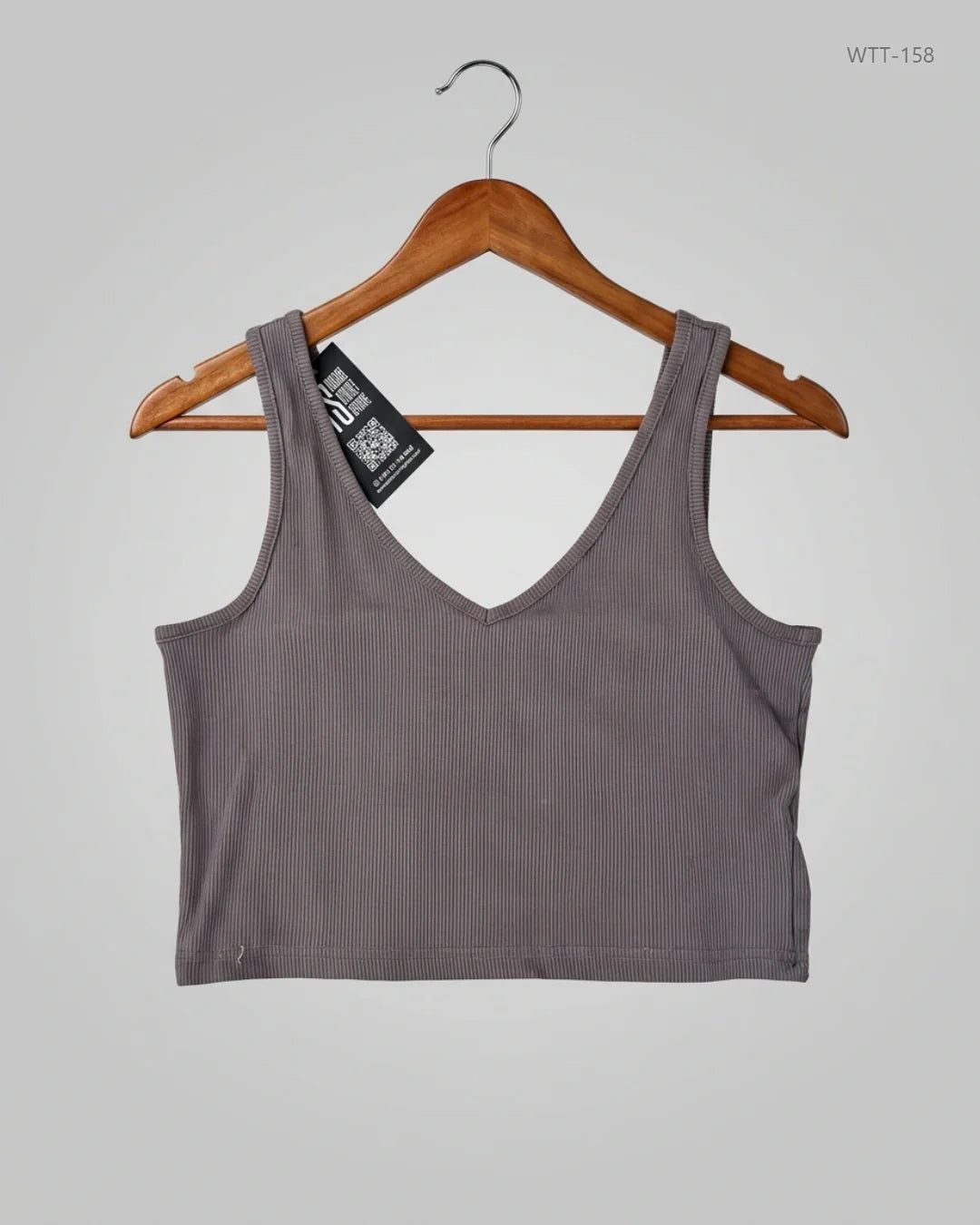 Secondhand Branded Womens Tank Top by CUT LABEL, Gray Polyester fabric, Premium condition, for Womens - Online Thrift Shop Peshawar Pakistan