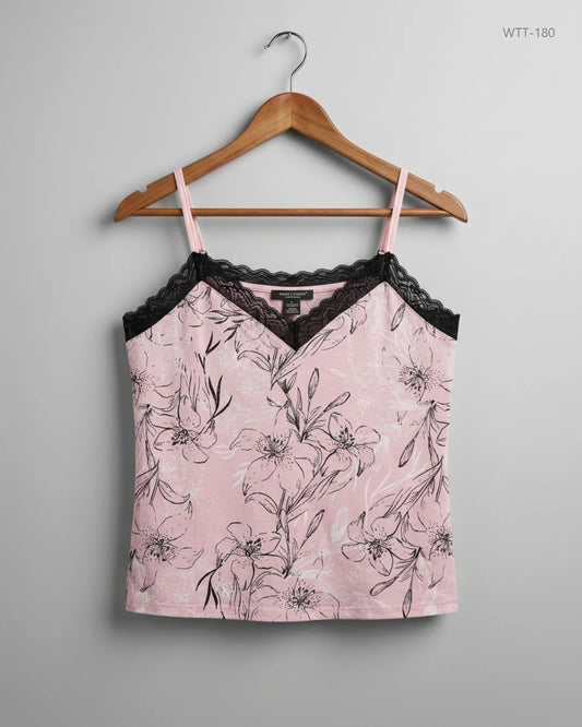 Secondhand Branded Womens Tank Top by George, Pink Viscose fabric, Premium condition, for Womens - Online Thrift Shop Lahore Pakistan