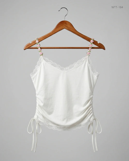 Womens Tank Top | CHICME | Preloved Branded | White Polyester | Premium | OTS Thrift Store Peshawar Pakistan