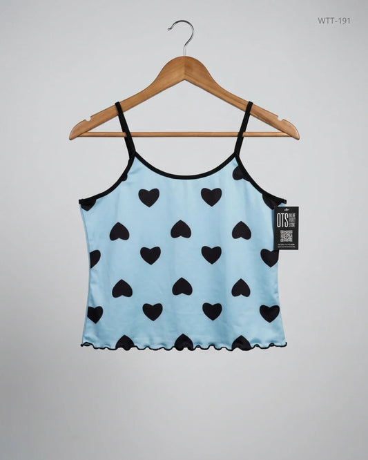 Preloved Premium Womens Tank Top by CUT LABEL, SkyBlue Polyester for Womens - OTS Thrift Shop Lahore Pakistan
