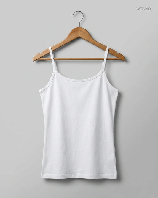 Secondhand Branded Womens Tank Top by Primark, White Cotton fabric, Premium condition, for Womens - Online Thrift Shop Lahore Pakistan