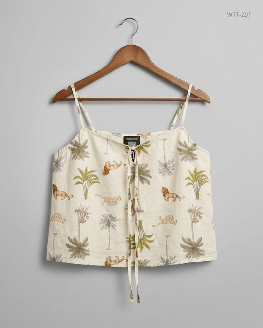 Preloved Premium Womens Tank Top by Disney, OffWhite Cotton for Womens - OTS Thrift Shop Karachi Pakistan