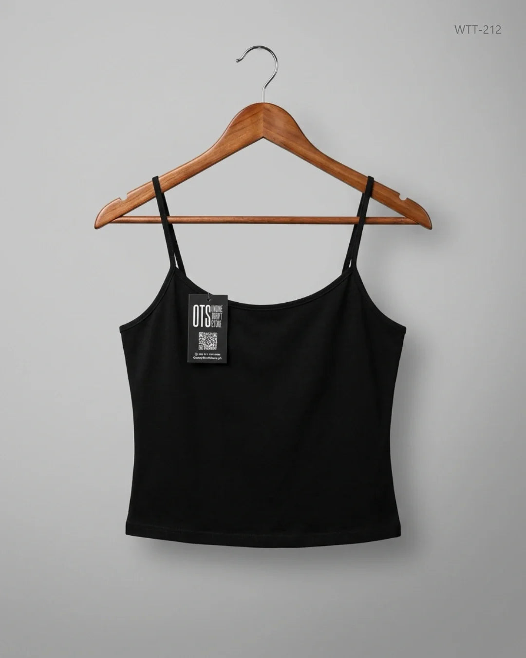 Preloved Premium Womens Tank Top by CUT LABEL, Black Cotton for Womens - OTS Thrift Shop Islamabad Pakistan