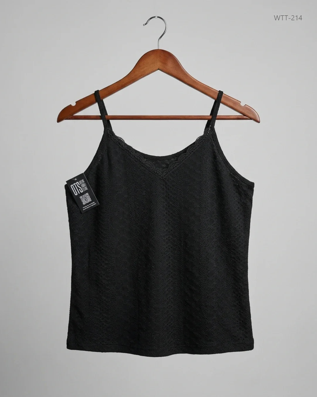 Shop Premium Womens Tank Top by Shein | Preloved Branded Clothes | Black Polyester | Womens | OTS Thrift Store Peshawar Pakistan