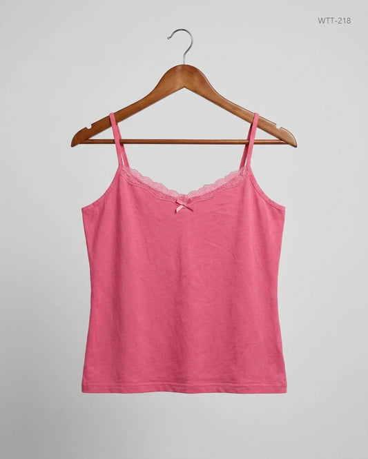Womens Tank Top | George | Preloved Branded | Pink Cotton | Premium | OTS Thrift Store Islamabad Pakistan
