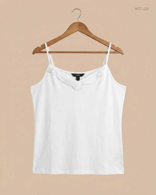 Womens Tank Top | Next | Preloved Branded | White Polyester | Premium | OTS Thrift Store Peshawar Pakistan