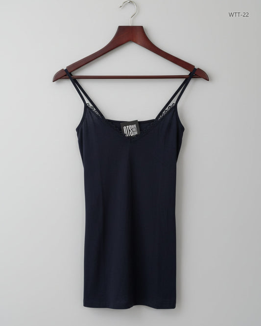 Premium Condition Womens Tank Top | Preloved Unknown | Black Cotton | Thrift Shop for Womens Lahore Pakistan | OTS