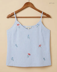 ACCESSORIZE (WTT-235) Sky Blue Womens Tank Top