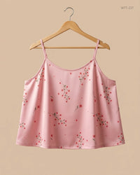 CUT LABEL (WTT-237) Pink Womens Tank Top