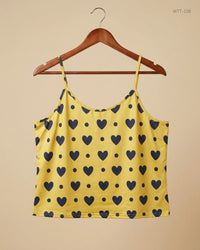 CUT LABEL (WTT-238) Yellow Womens Tank Top