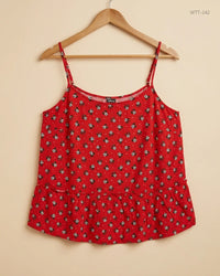 DISNEY (WTT-242) Red Womens Tank Top