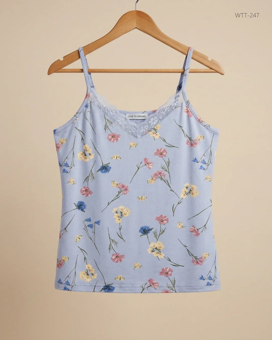 Secondhand Branded Womens Tank Top by LOVE TO DREAMS, Purple Polyester fabric, Premium Plus condition, for Womens - Online Thrift Shop Islamabad Pakistan