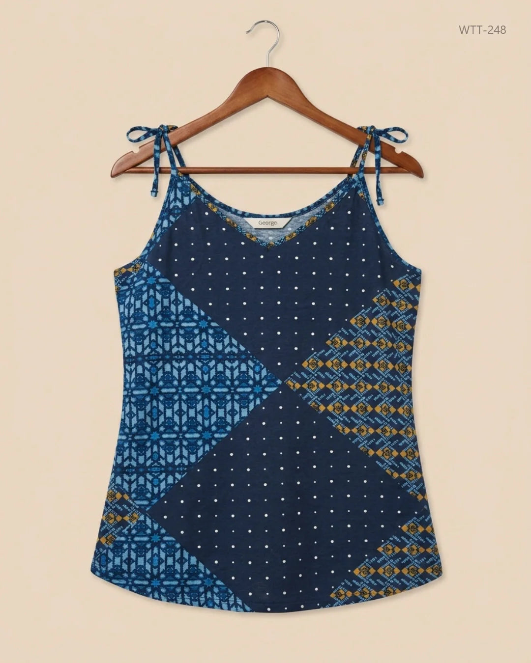 GEORGE (WTT-248) Blue Womens Tank Top