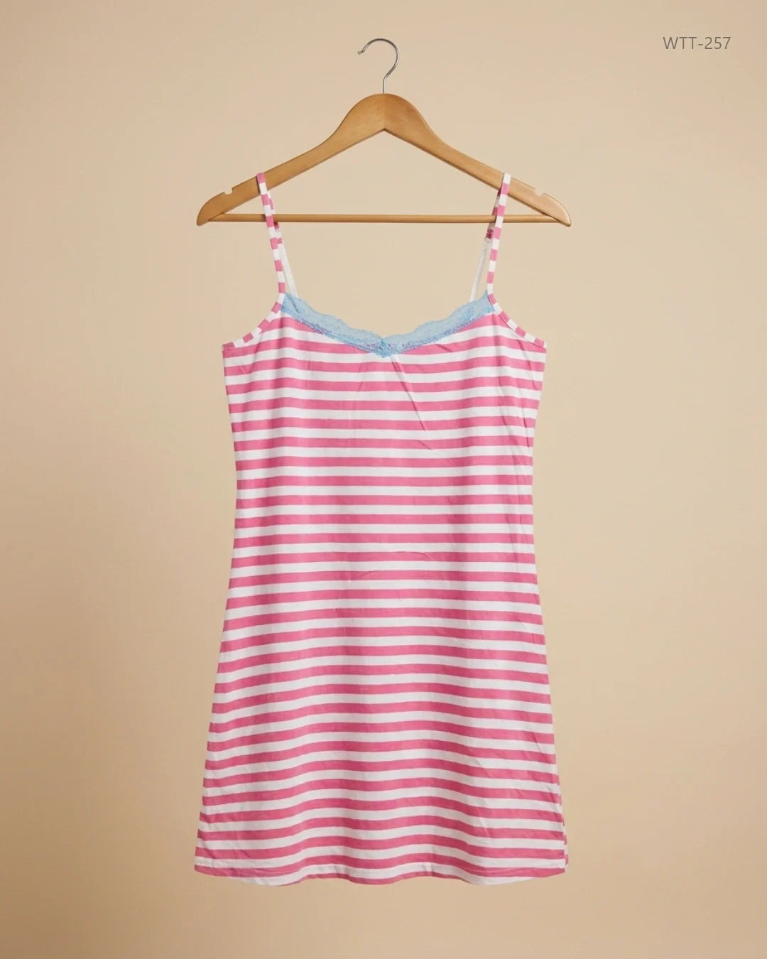 TU (WTT-257) Pink & White Womens Tank Top