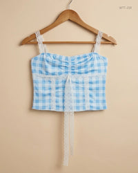 CUT LABEL (WTT-259) Sky Blue Womens Tank Top
