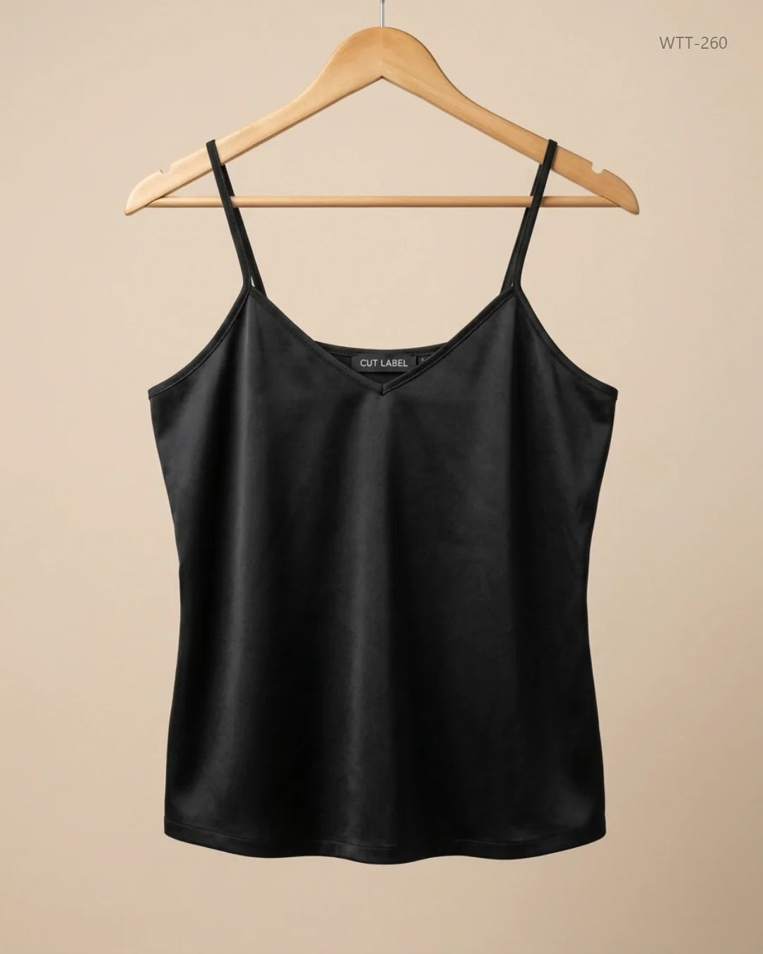 CUT LABEL (WTT-260) Black Womens Tank Top