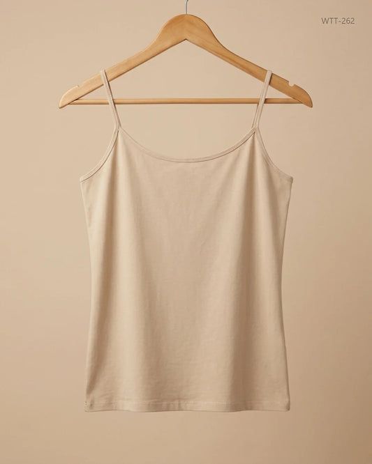 Womens Tank Top | Primark | Preloved Branded | Beige Cotton | Premium | OTS Thrift Store Karachi Pakistan