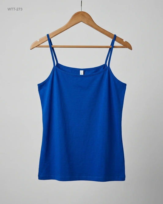 UK Imported secondhand Womens Tank Top - CUT LABEL brand, Blue Viscose, Premium condition, for Womens - Online Thrift Store Peshawar Pakistan