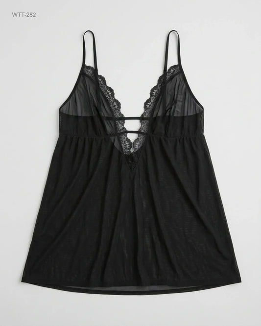 Womens Tank Top | DREAMGIRL | Preloved Branded | Black Polyester | Premium | OTS Thrift Store Karachi Pakistan