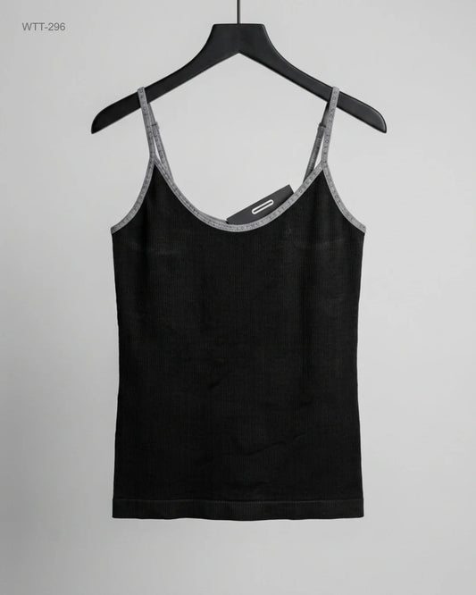 Secondhand Branded Womens Tank Top by Primark, Black Nylon fabric, Premium condition, for Womens - Online Thrift Shop Lahore Pakistan