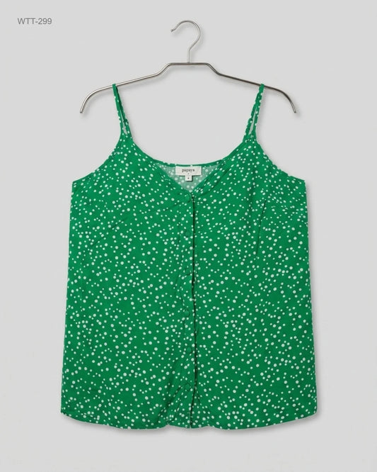 Secondhand Branded Womens Tank Top by Papaya, Green Viscose fabric, Premium condition, for Womens - Online Thrift Shop Peshawar Pakistan