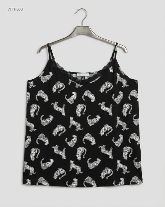 Secondhand Branded Womens Tank Top by George, Black Polyester fabric, Premium condition, for Womens - Online Thrift Shop Peshawar Pakistan