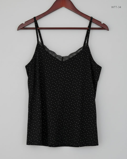 Shop Premium Womens Tank Top by Primark | Preloved Branded Clothes | Black Polyester | Womens | OTS Thrift Store Peshawar Pakistan