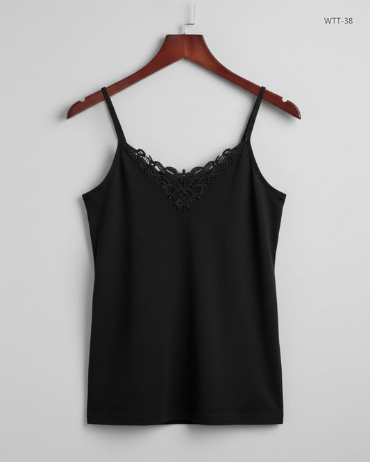 Womens Tank Top | Zeeman | Preloved Branded | Black Cotton | Premium | OTS Thrift Store Karachi Pakistan