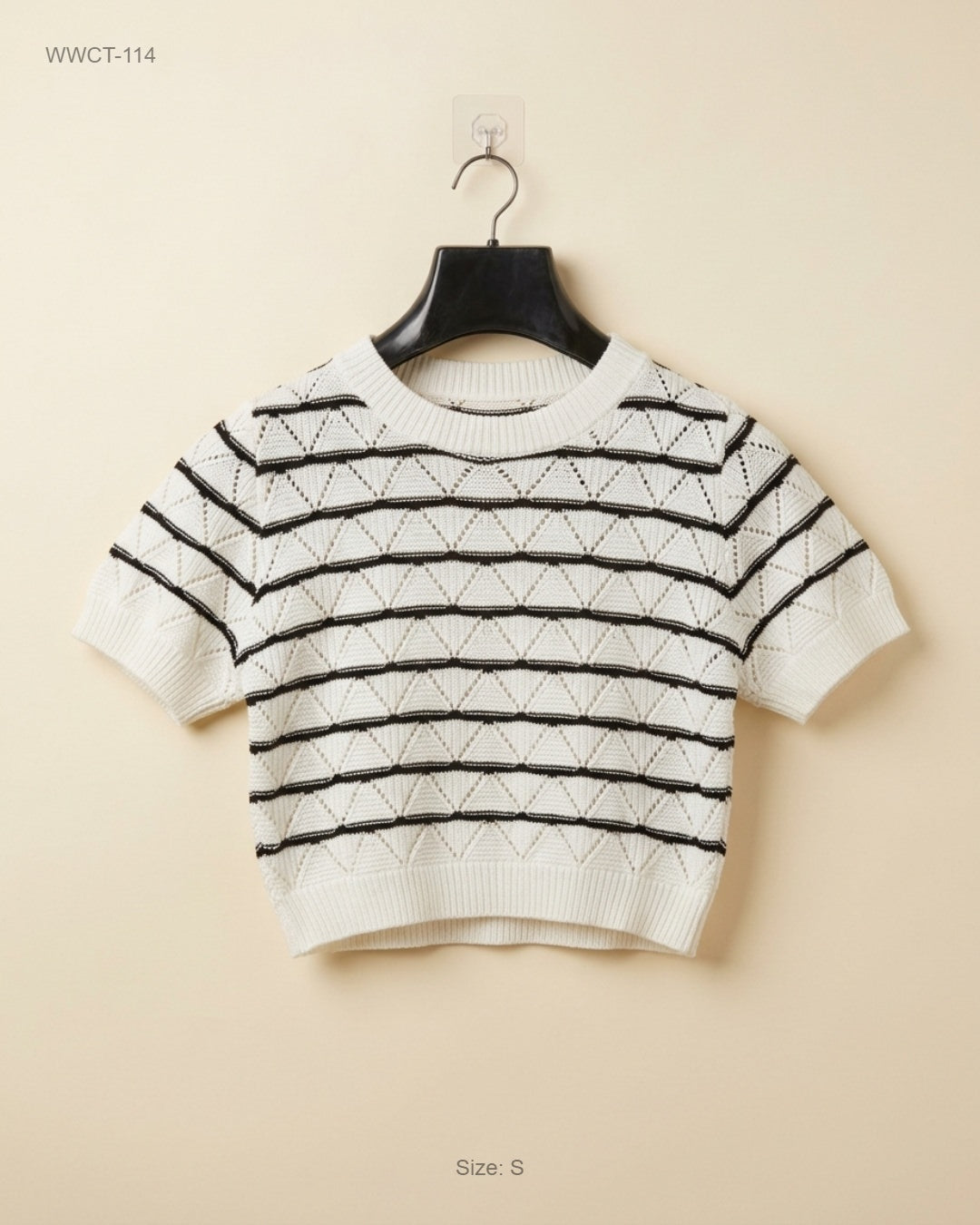 Shop Premium Women Winter Crop Tops by SHEIN | Preloved Branded Clothes | Black & White Polyester | Women | OTS Thrift Store Peshawar Pakistan