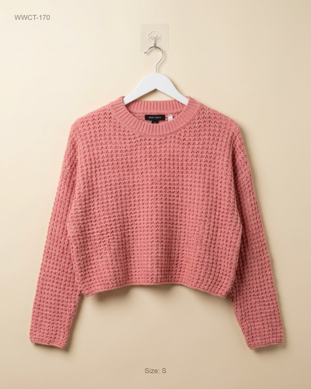 Shop Premium Women Winter Crop Tops by New Look | Preloved Branded Clothes | Peach Polyester | Women | OTS Thrift Store Lahore Pakistan