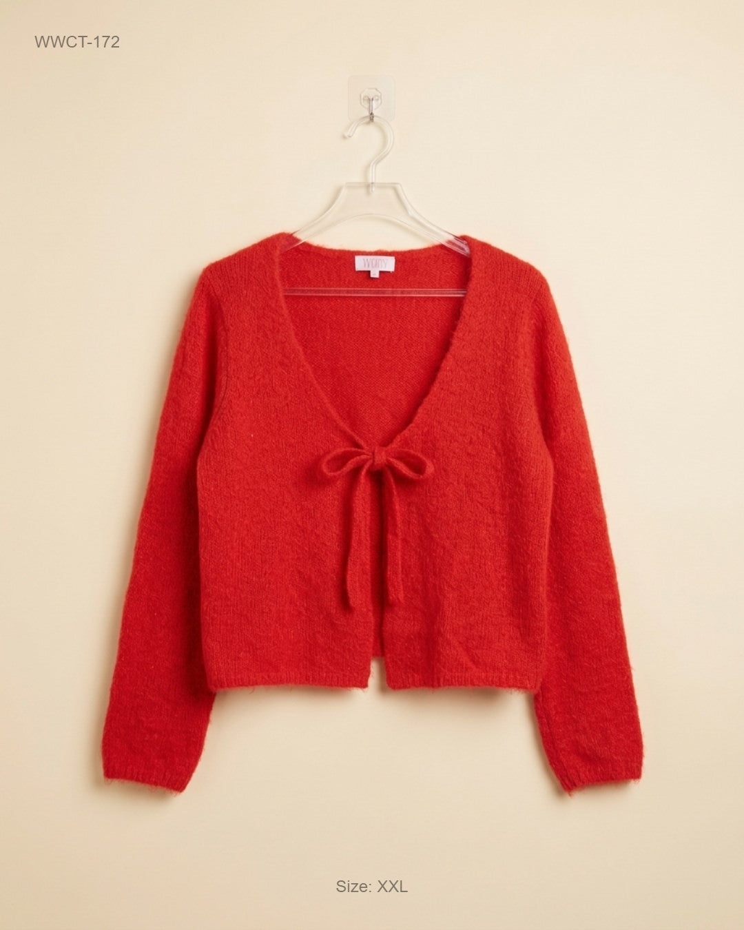 Secondhand Branded Women Winter Crop Tops by SAVIDA, Red Wool fabric, Premium condition, for Women - Online Thrift Shop Islamabad Pakistan