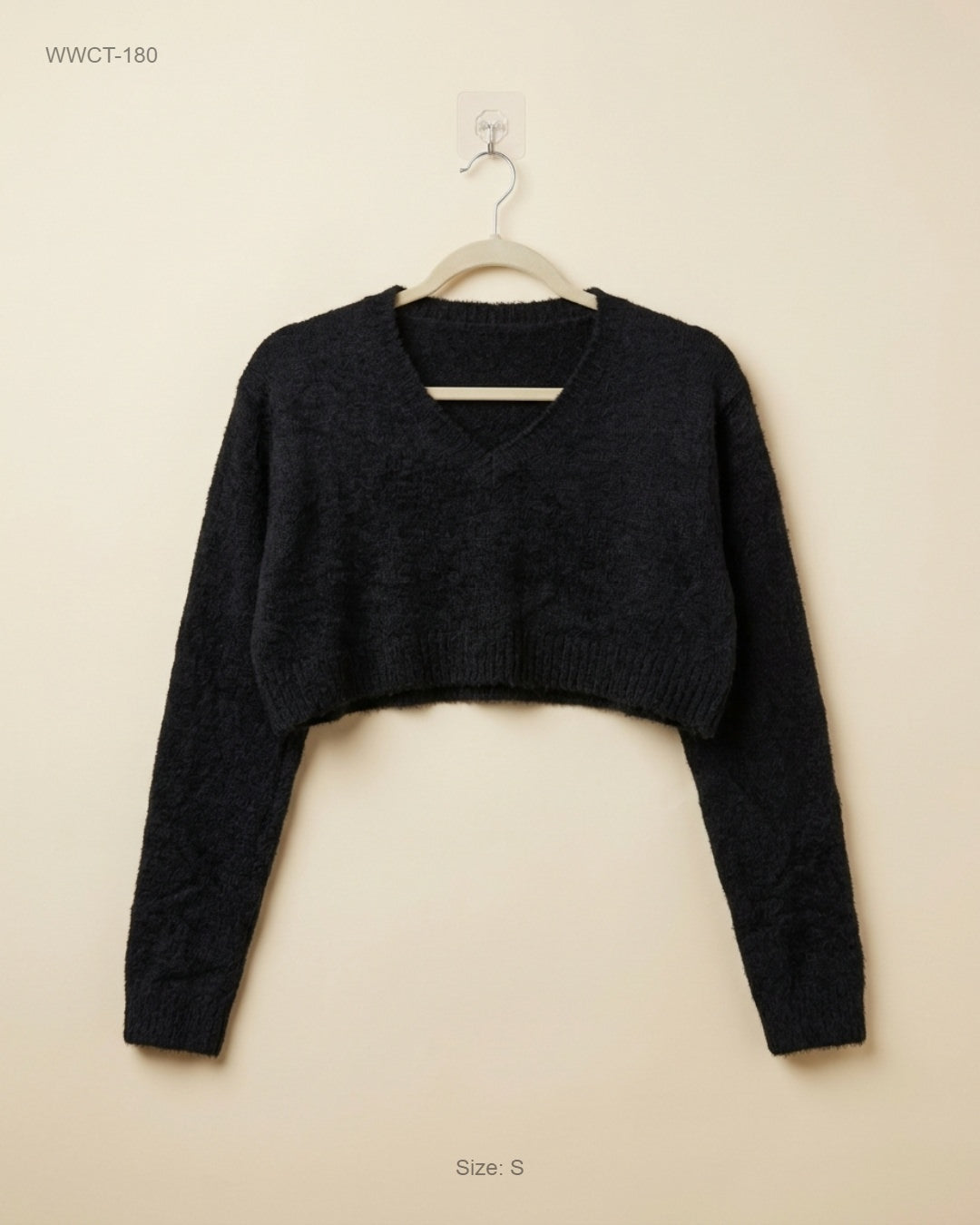 Shop Premium Women Winter Crop Tops by SHEIN | Preloved Branded Clothes | Black Polyester | Women | OTS Thrift Store Karachi Pakistan