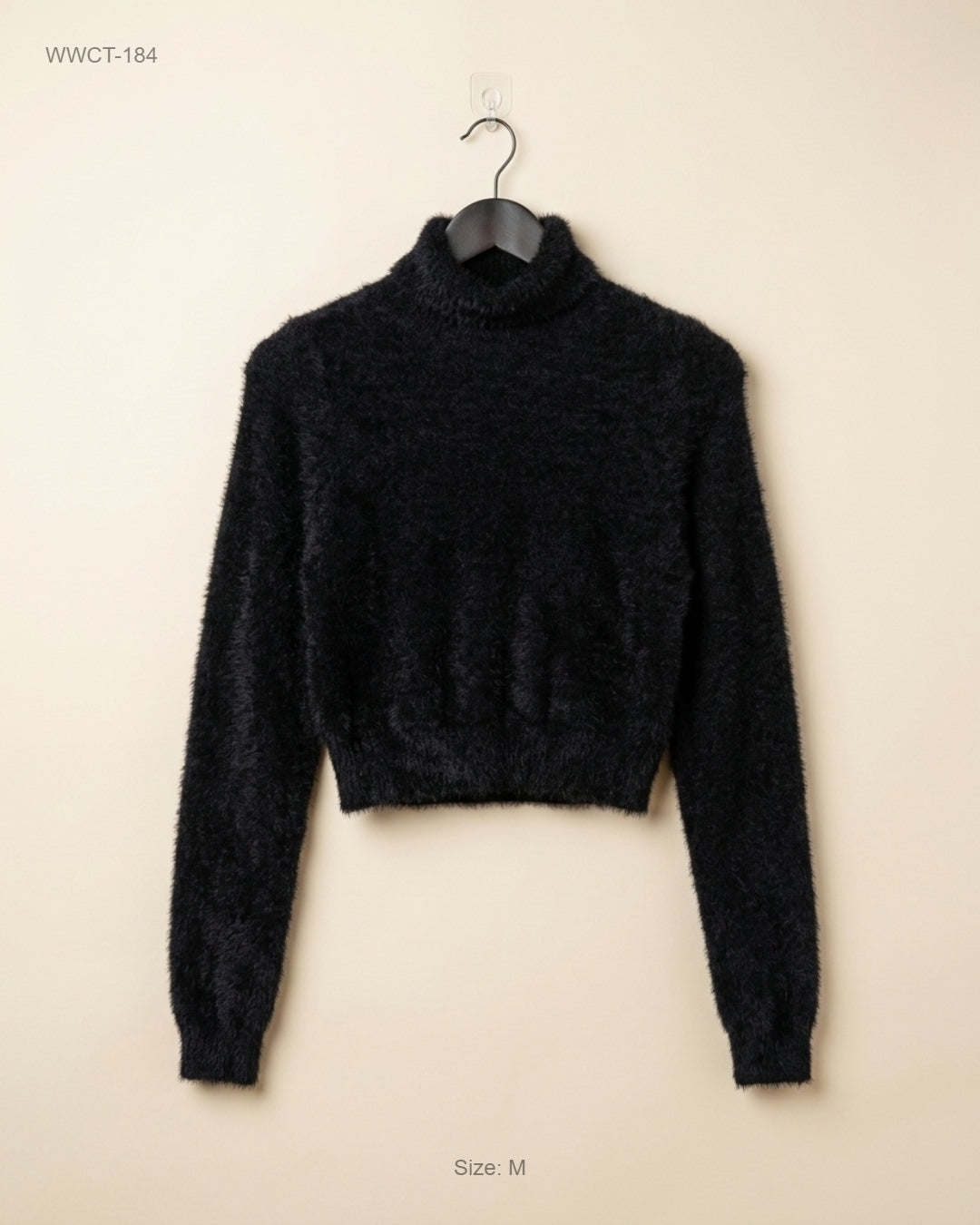 Premium Condition Women Winter Crop Tops | Preloved SHEIN | Black Wool | Thrift Shop for Women Karachi Pakistan | OTS