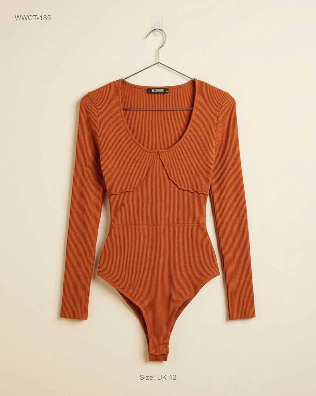 Women Winter Crop Tops | MISSGUIDED | Preloved Branded | Rust Polyester | Premium | OTS Thrift Store Lahore Pakistan