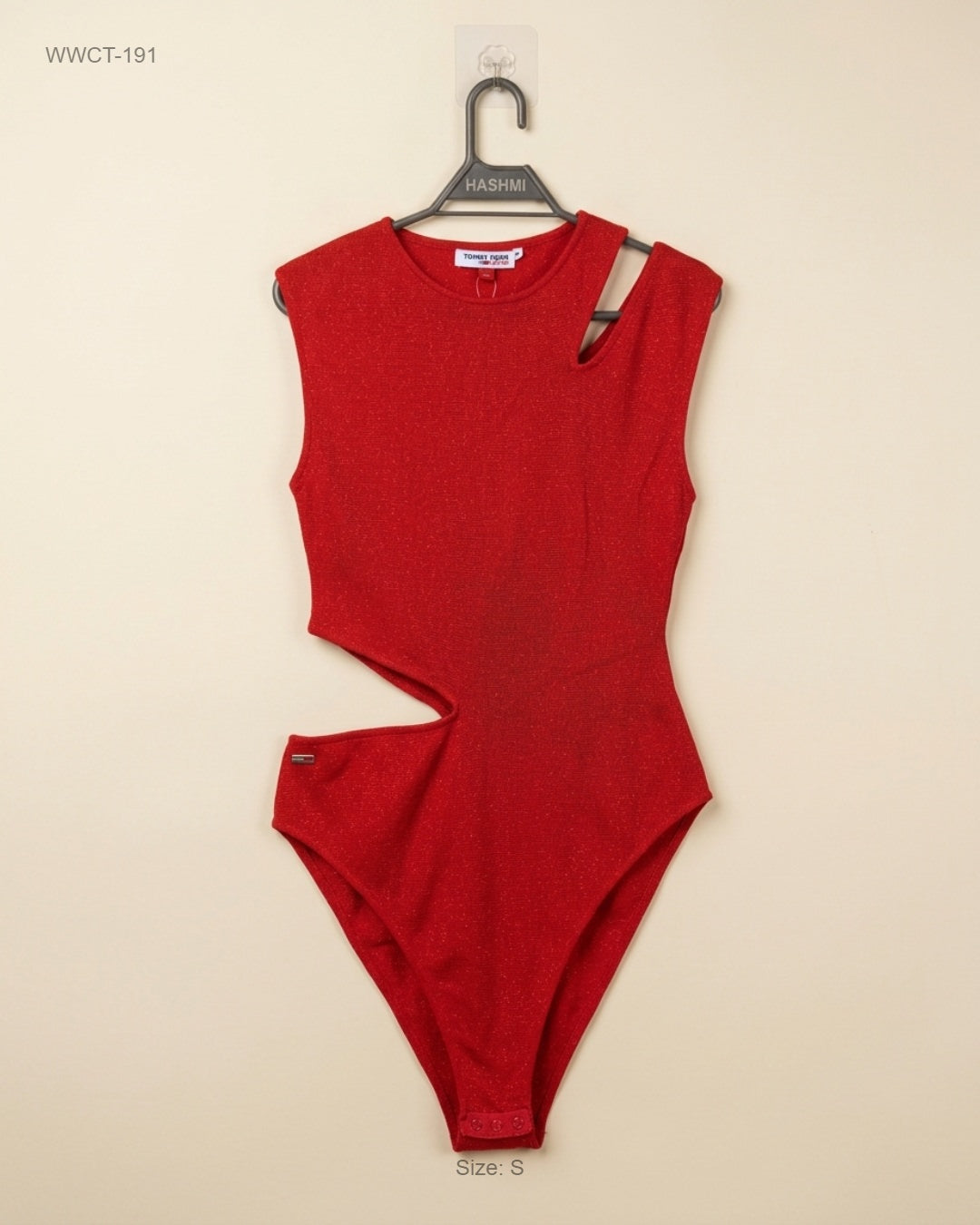 Women Winter Crop Tops | Tommy Jeans | Preloved Branded | Red Polyester | Premium Plus | OTS Thrift Store Islamabad Pakistan