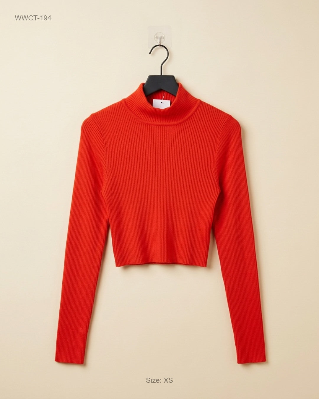 Preloved Premium Women Winter Crop Tops by H&M, Orange Polyester for Women - OTS Thrift Shop Karachi Pakistan