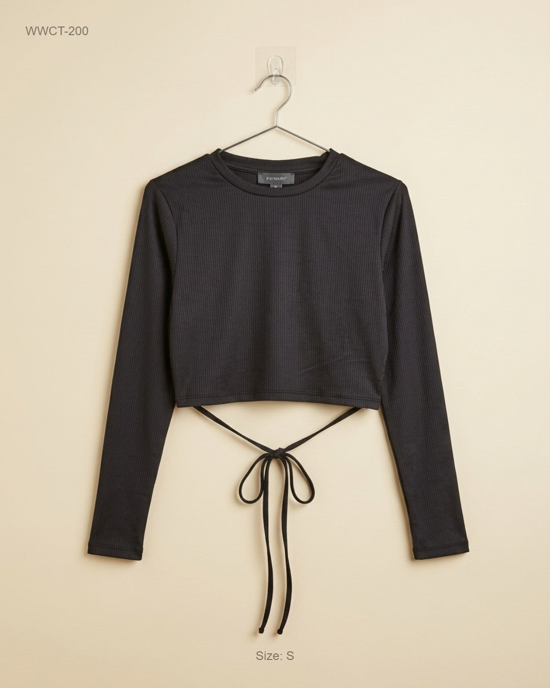 UK Imported secondhand Women Winter Crop Tops - Primark brand, Black Polyester, Premium condition, for Women - Online Thrift Store Karachi Pakistan