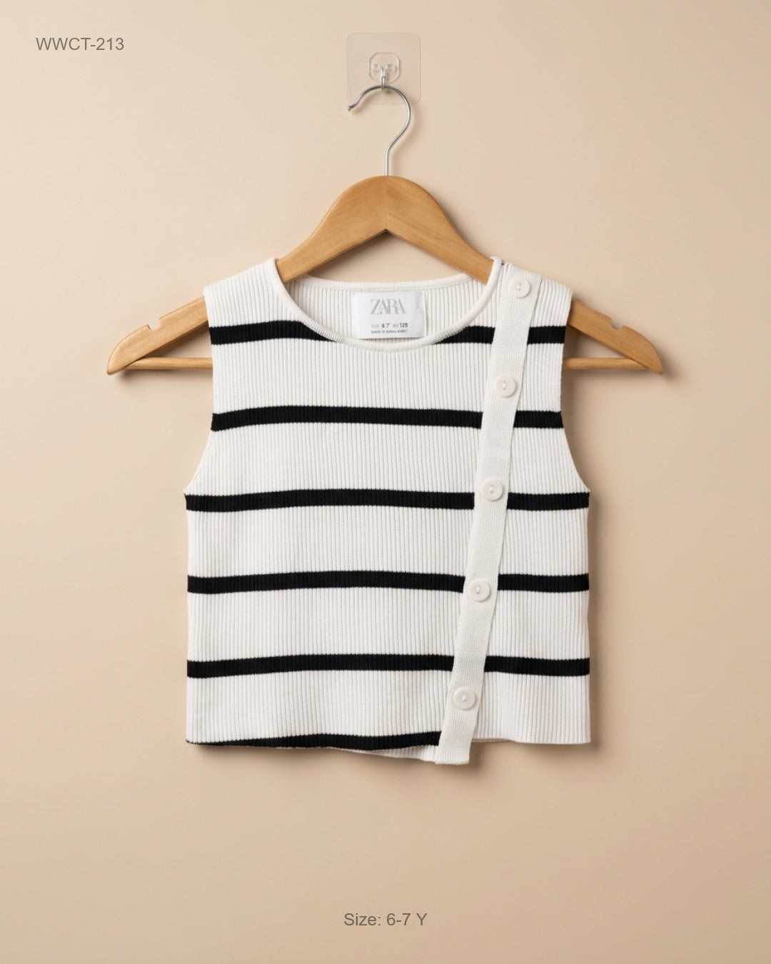 UK Imported secondhand Women Winter Crop Tops - Zara brand, OffWhite Viscose, Premium condition, for Women - Online Thrift Store Karachi Pakistan