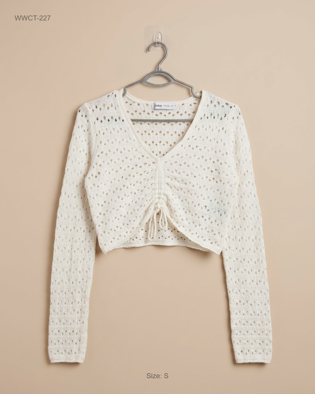 Shop Premium Women Winter Crop Tops by Bershka | Preloved Branded Clothes | OffWhite Polyester | Women | OTS Thrift Store Lahore Pakistan