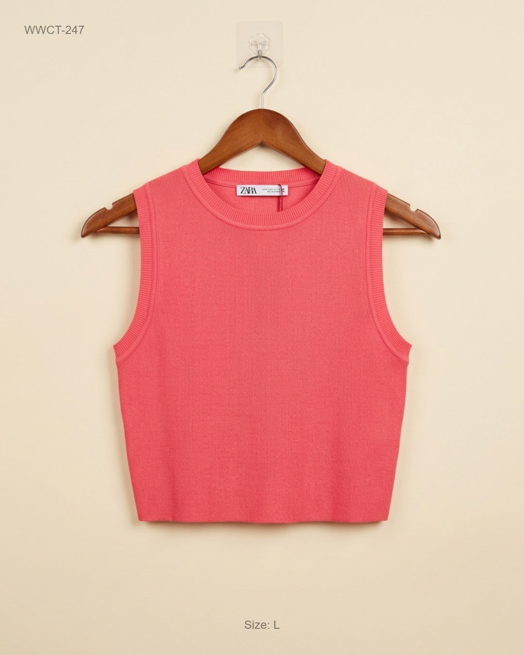 Women Winter Crop Tops | Zara | Preloved Branded | Pink Viscose | Premium | OTS Thrift Store Karachi Pakistan