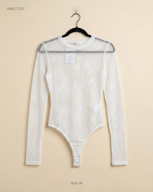 Women Winter Crop Tops | Bershka | Preloved Branded | OffWhite Polyester | Premium | OTS Thrift Store Islamabad Pakistan