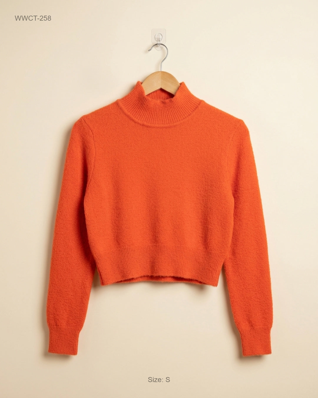 Premium Condition Women Winter Crop Tops | Preloved Zara | Orange Wool | Thrift Shop for Women Lahore Pakistan | OTS