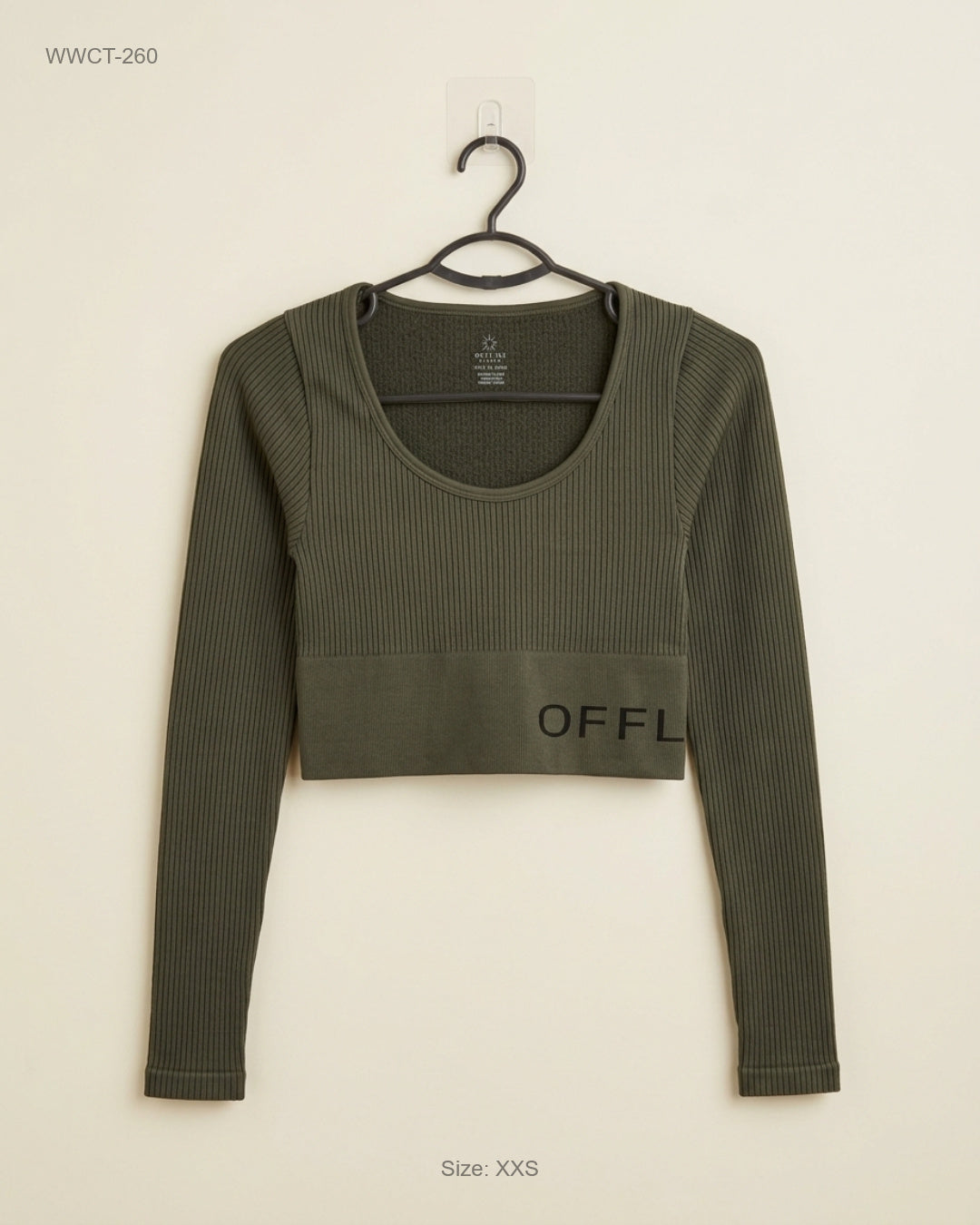 Secondhand Branded Women Winter Crop Tops by Aerie, Green Polyester fabric, Premium condition, for Women - Online Thrift Shop Lahore Pakistan