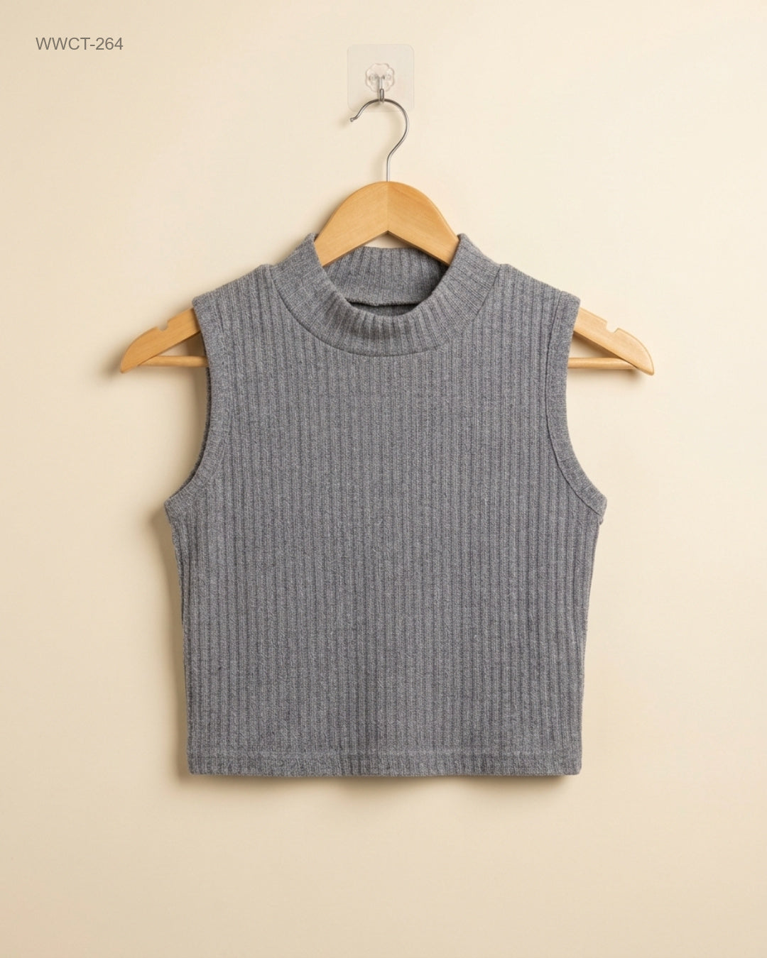Shop Premium Women Winter Crop Tops by Cut Label | Preloved Branded Clothes | Grey Polyester | Women | OTS Thrift Store Lahore Pakistan