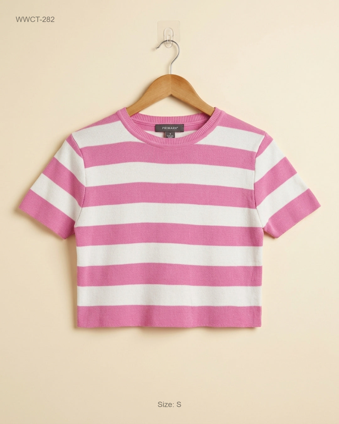 Women Winter Crop Tops | Primark | Preloved Branded | WHite & Pink Viscose | Premium | OTS Thrift Store Lahore Pakistan