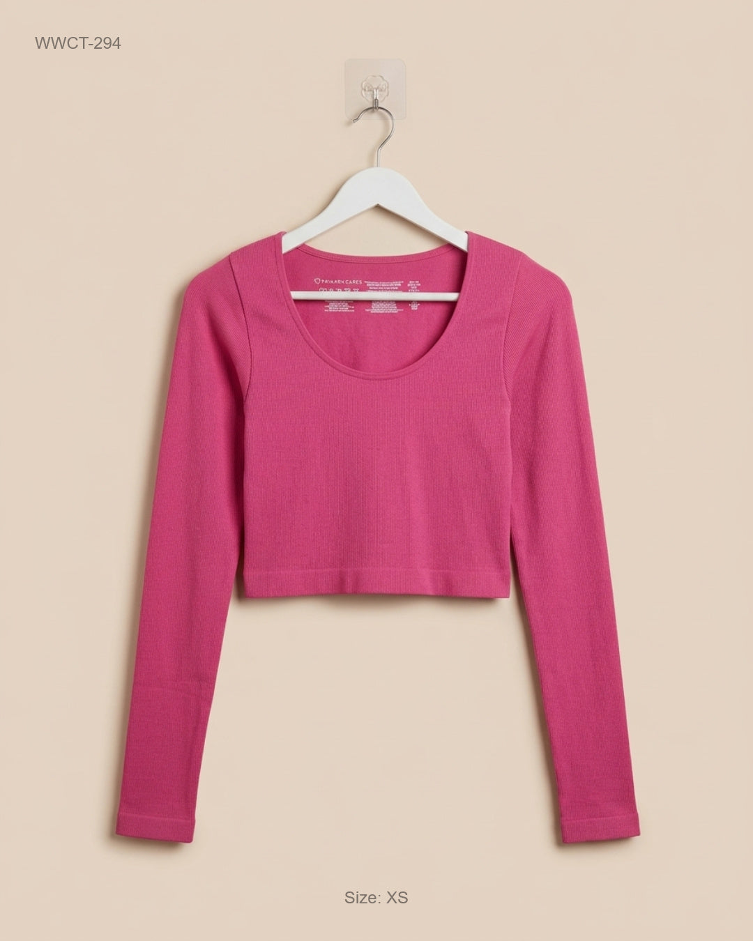 Secondhand Branded Women Winter Crop Tops by Primark, pink Viscose fabric, Premium condition, for Women - Online Thrift Shop Peshawar Pakistan