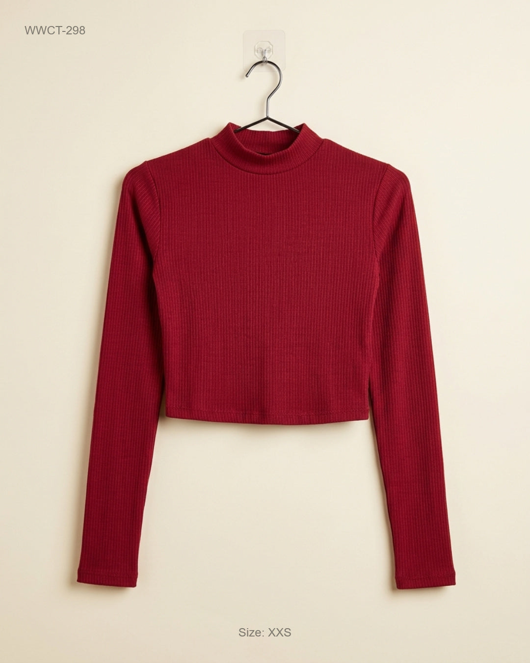 Premium Condition Women Winter Crop Tops | Preloved Primark | Maroon Viscose | Thrift Shop for Women Peshawar Pakistan | OTS